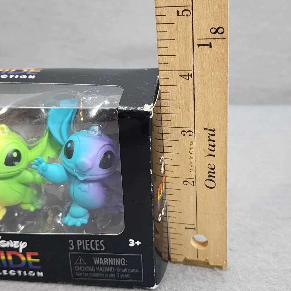 Disney Ombre Stitch Collector Set Pride Rainbow Figures Unisex 3pc Box Set 46019